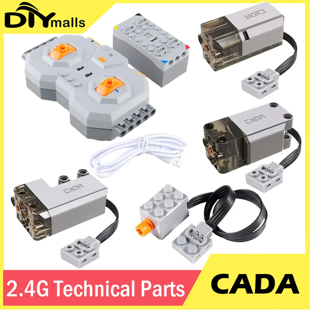 Funciones de energía MOC, piezas de Motor técnico CaDA, Compatible con bloques de construcción Legoeds, Control remoto, caja de batería de litio 2,4G