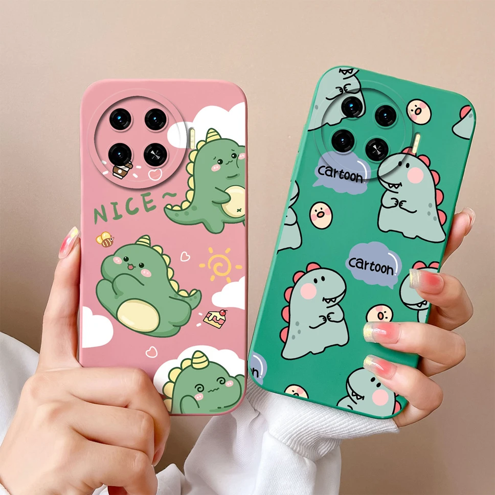 Funda de silicona líquida para teléfono Tecno Spark 20 Pro Plus 4G, cubierta cuadrada de dinosaurio de dibujos animados, 4G - imagen 3