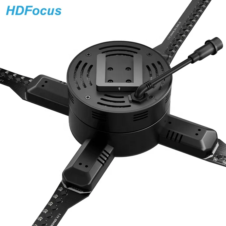 La publicidad al aire libre del holograma 3d fan 100cm del holograma 3d llevó la exhibición del holograma 3d del ventilador - imagen 4