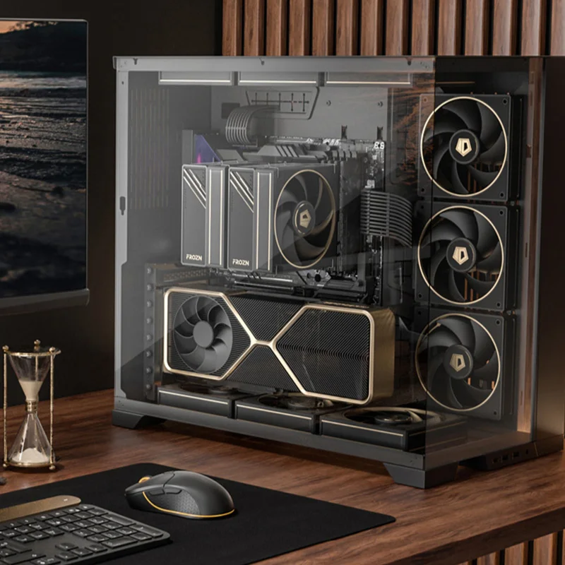 ID-COOLING AF-127 120mm PWM FDB rodamiento alto flujo de aire 500-2000RPM ventilador con caja silenciosa con soporte de cadena de Margarita para refrigeración de radiador - imagen 2