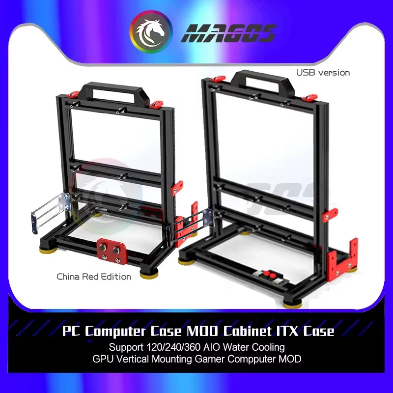 Gabinete ITX Aluminio – Soporte GPU Vertical Refrigeración - imagen 3