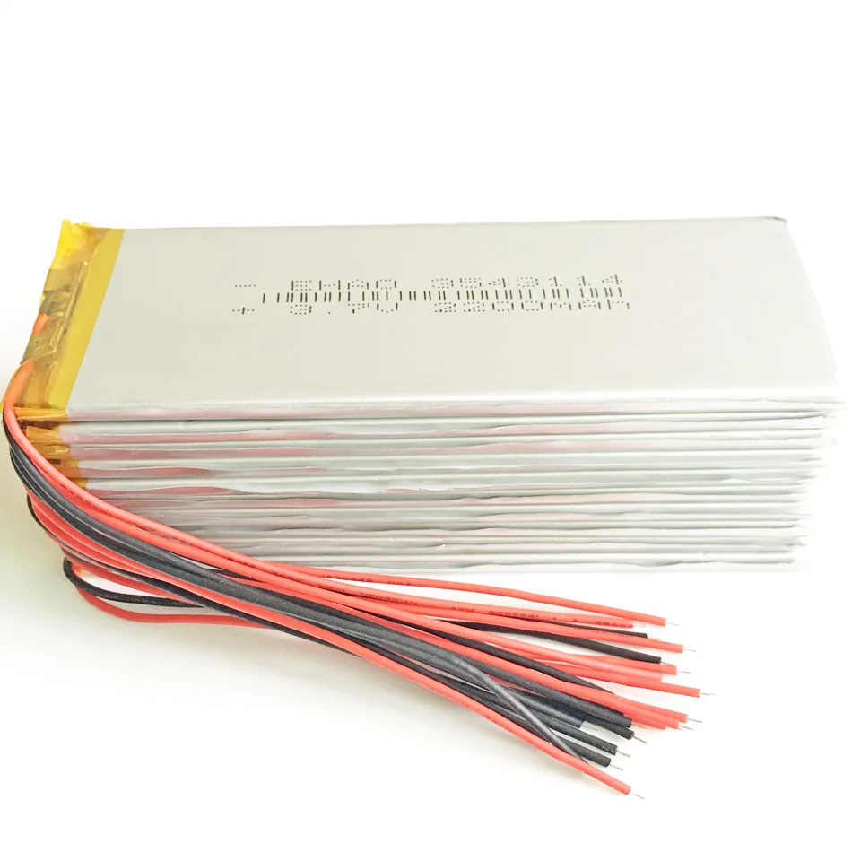 10 Uds 3,7 V 2200mAh polímero de litio Lipo batería recargable 3543114 potencia para GPS PSP PAD banco de energía para teléfono móvil Tablet PC
