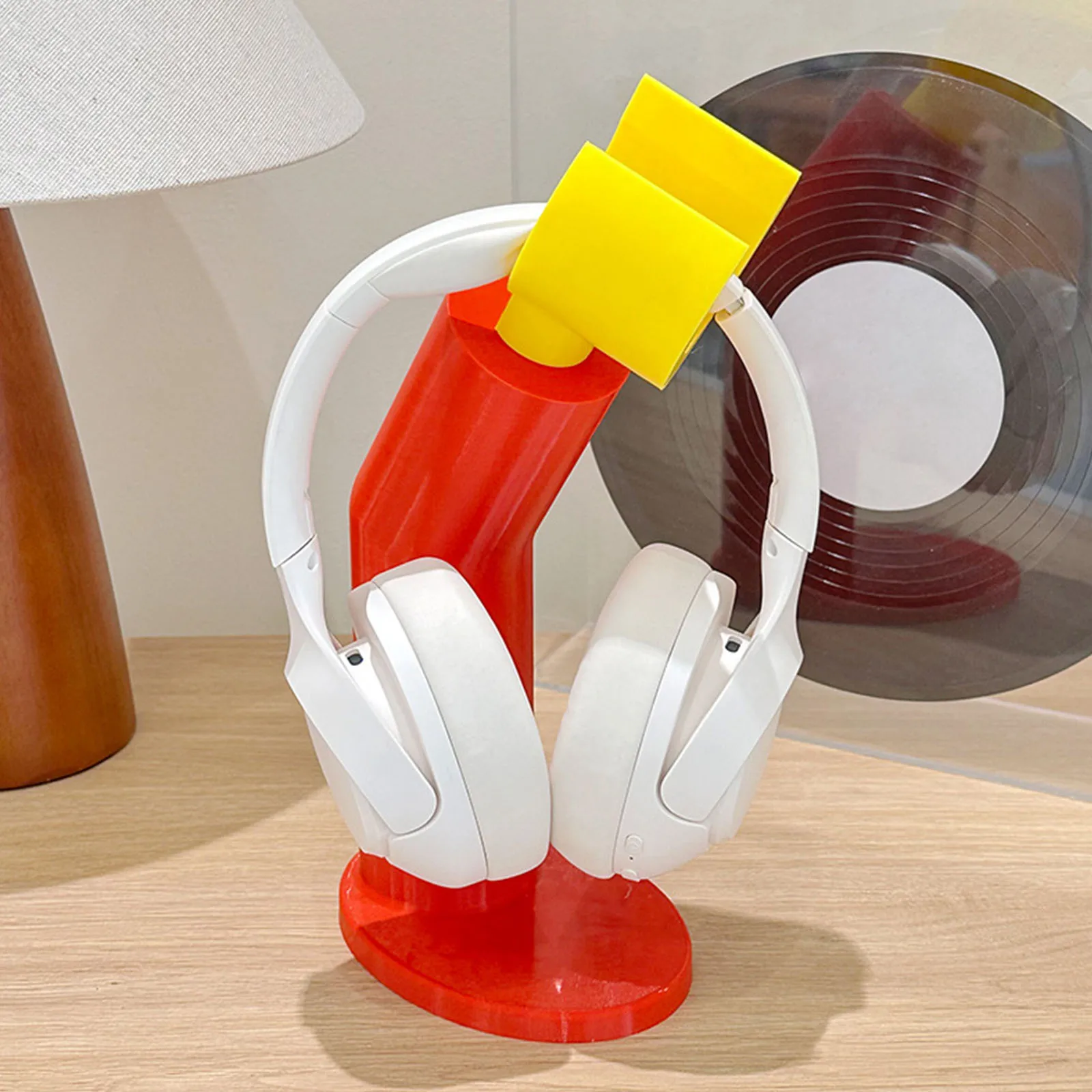 Soporte de modelado para auriculares, figuritas creativas de escritorio impresas en 3D, soporte en miniatura para auriculares, accesorios de configuración para juegos - imagen 3