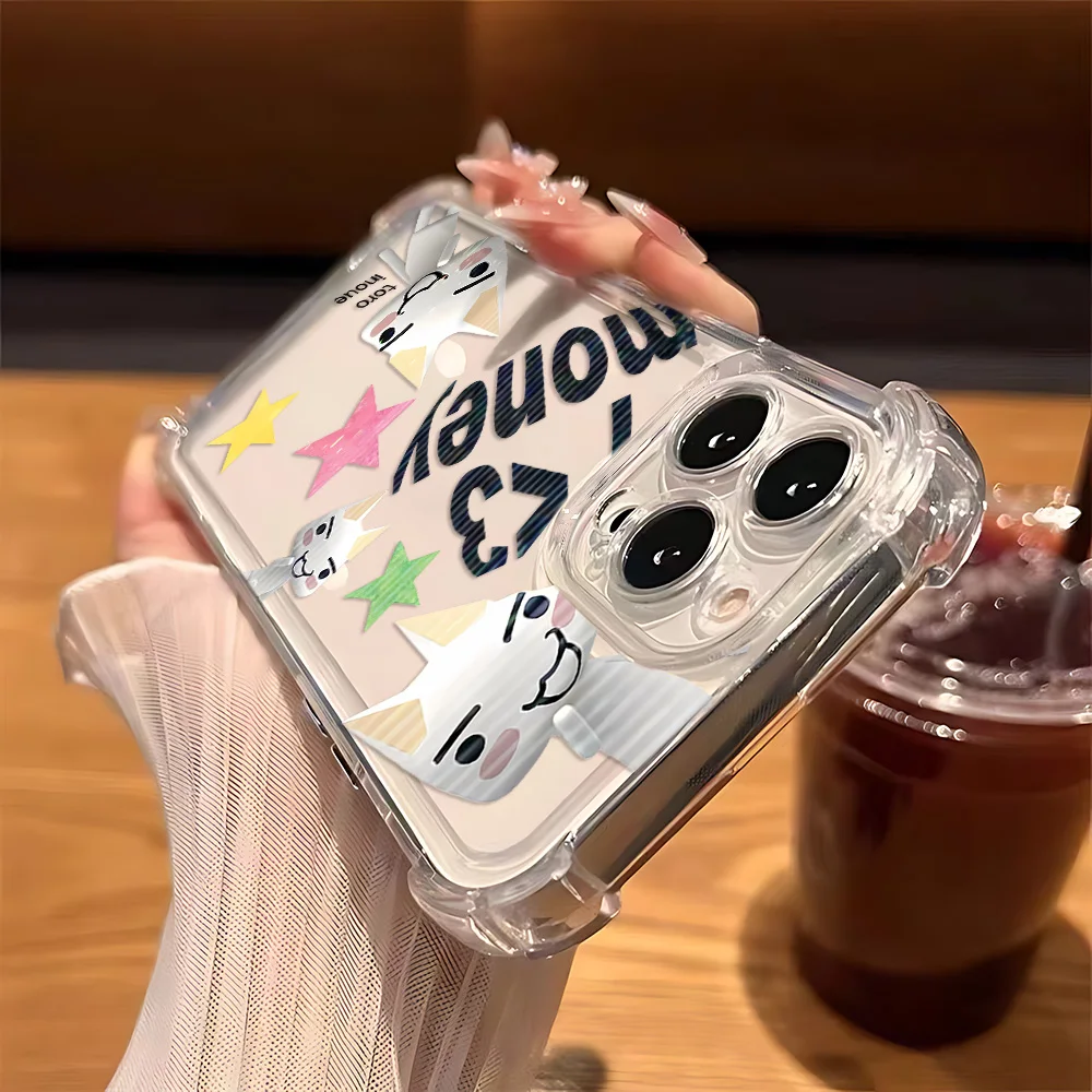 Funda de teléfono INS Cute Toro Inoue Cat para vivo V40 V30 V29 V27 V25 V23 Y02 Y50 Y76 Y38 Y28 Y03 Y17s Y78 Y36 Y27 Y35 Pro 4G 5G - imagen 4