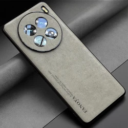 Skinsheep Funda de cuero lujo para VIVO X200 Pro - Protección mate TPU