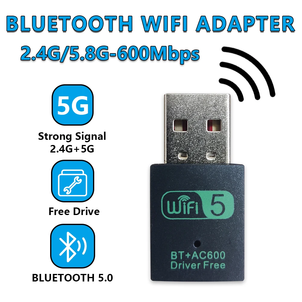 OPTFOCUS-Adaptador Wifi inalámbrico para PC, tarjeta Lan de 150Mbps, 802.11b g n, CA, USB, Win7, 8, 10, 11, Bluetooth 4,2 - imagen 2