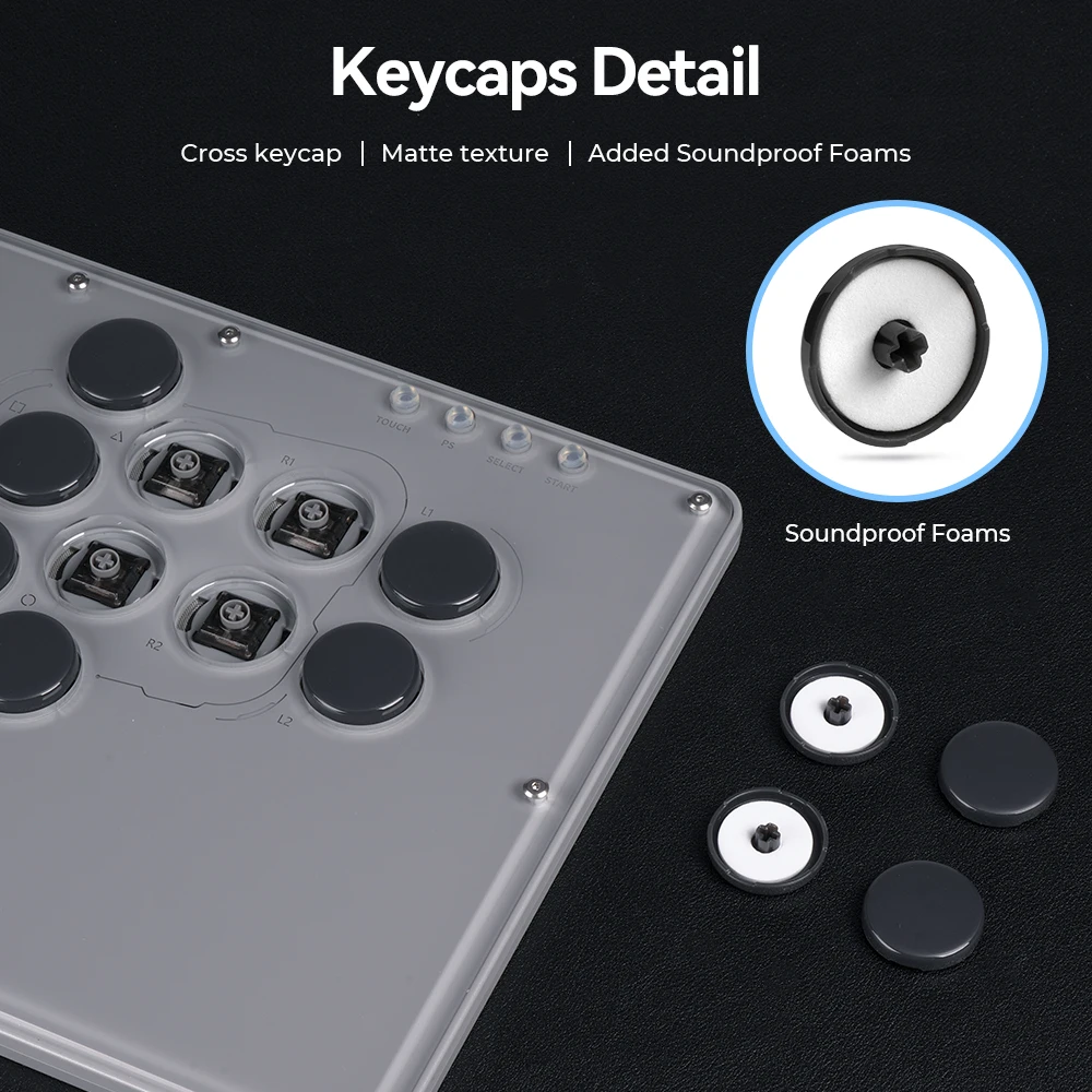 Controlador sin palanca Hitbox de Haute42-COSMOX para PC/PS4/PS5/interruptor, Joystick de vapor, lucha Arcade con interruptores de caza de sombra - imagen 3