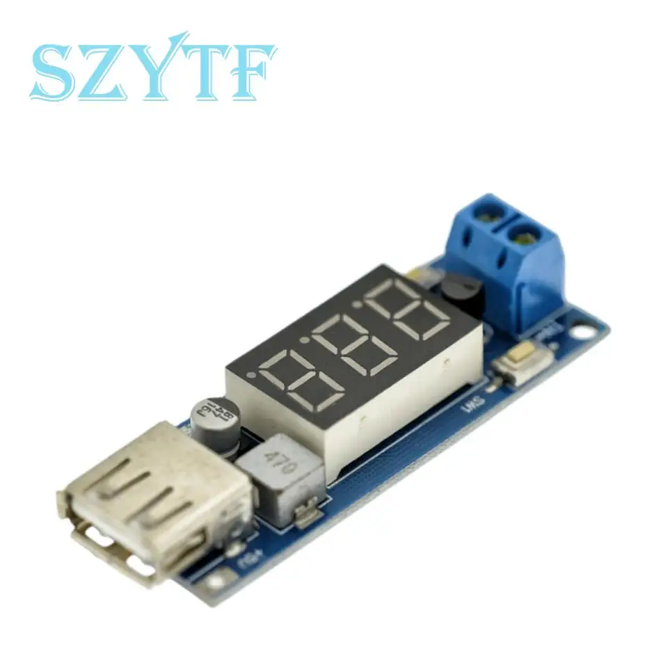 Módulo de energía Buck DC-DC, voltímetro de batería, 5V, carga USB, carga de teléfono móvil, módulo de conversión de energía - imagen 4