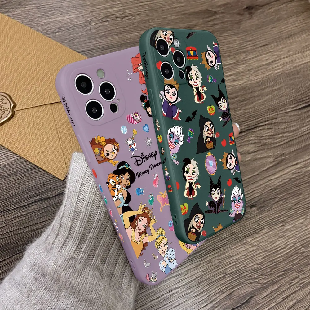Funda de teléfono de princesa bruja de Disney para Samsung Galaxy A72 A71 A54 A53 A52 A34 A33 A32 A23 A22 A14 A13 A12 4G 5G Capa de borde recto - imagen 5