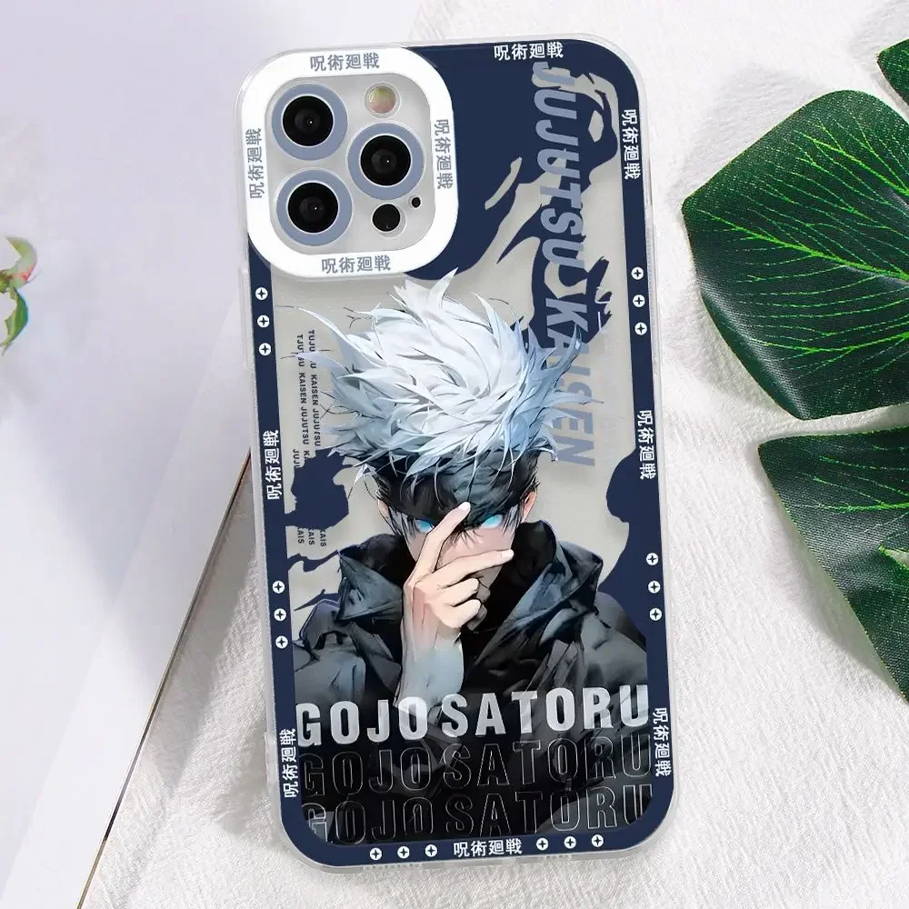 Jujutsus Kaisen Gojos Sugurus funda de teléfono para iPhone 16, 15, 14 Plus, 13, 12 Mini, 11 Pro Max, X, Xs, XR, 7, 8, cubierta suave transparente - imagen 5