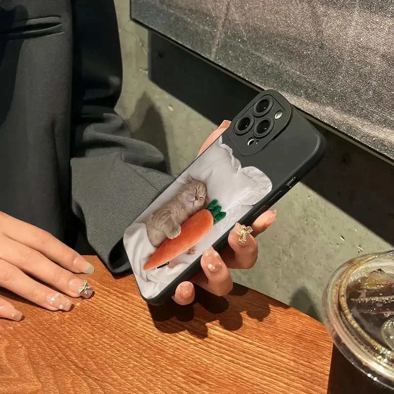 Funda de teléfono de silicona con diseño de gato para Samsung Galaxy A14 A34 A54 A33 A53 A32 A52s A72 A55 S23 Ultra S22 Plus S21 FE, funda suave - imagen 5