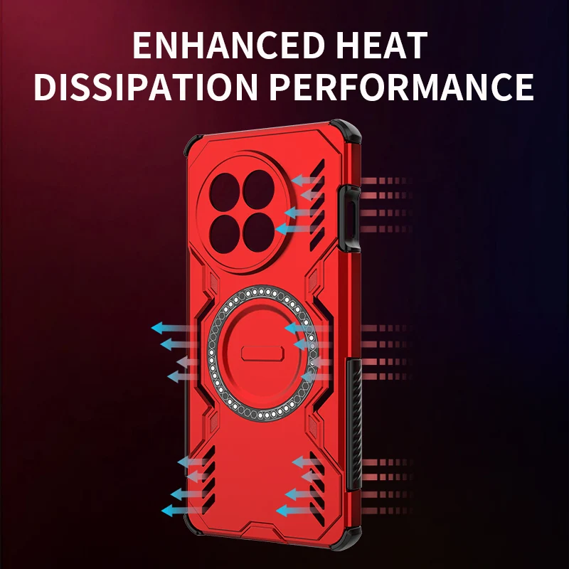 Para Oneplus 13R funda Oneplus 13R Capas parachoques anular atracción magnética adsorción carga inalámbrica Fundas Oneplus 13R - imagen 4