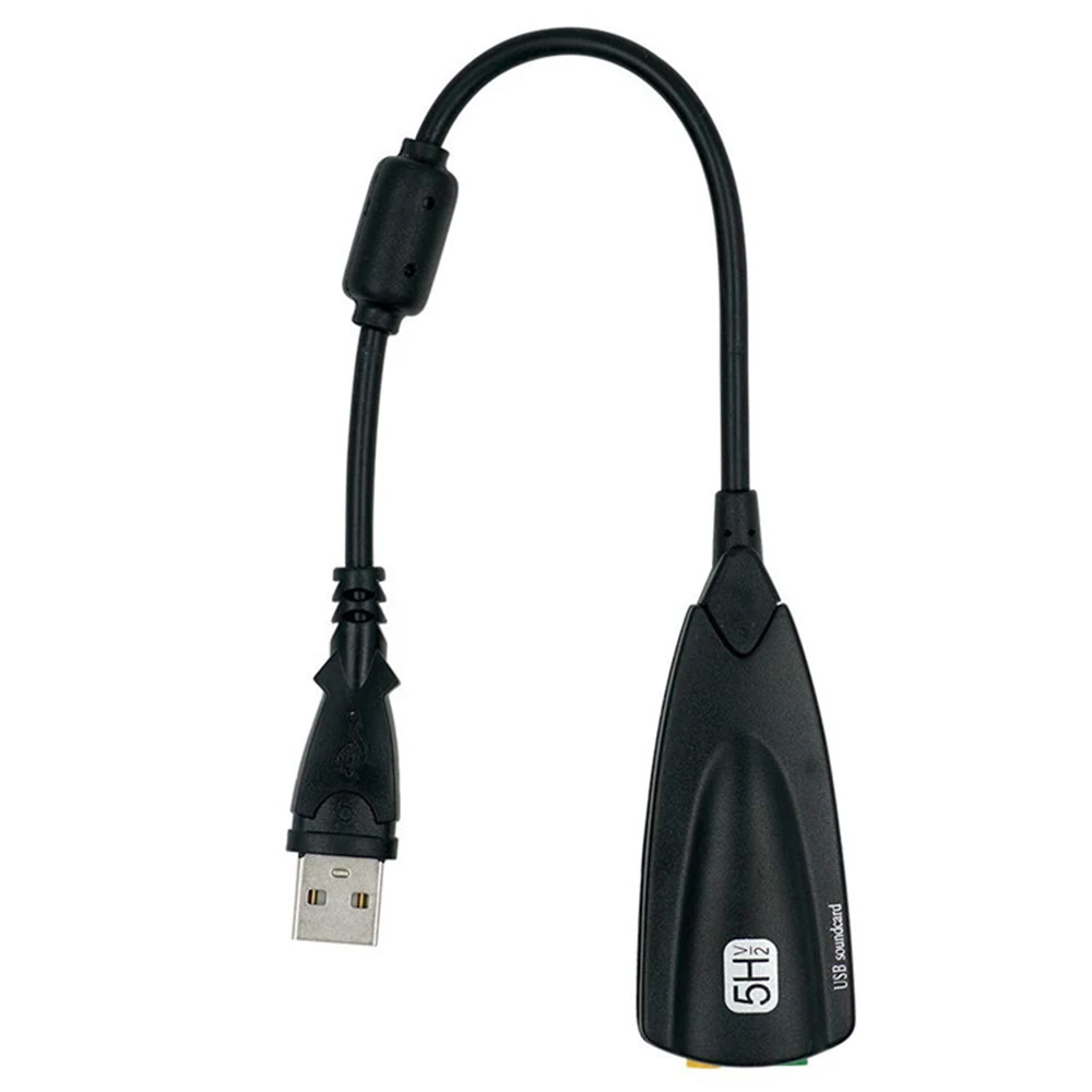 Tarjeta de sonido USB externa 3D 7,1 para auriculares, altavoces, ordenador portátil, PC con adaptador de interfaz de Audio de 3,5mm - imagen 2