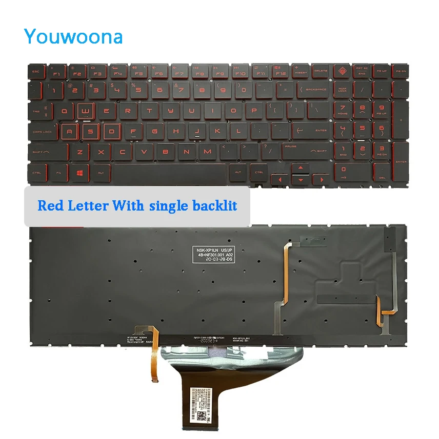 Nuevo teclado Original para ordenador portátil HP OMEN 4 5 Pro 15-DC 15-DH TPN-Q211 TPN-C143 - imagen 3