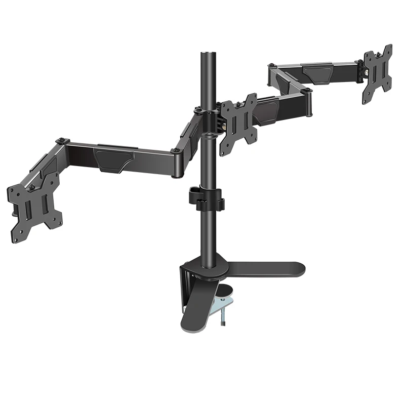 HILLPORT 24 "27" 30 "soporte de escritorio para Monitor brazo de montaje 3 soporte de pantalla 17 ~ 32 pulgadas Base grande inclinable y giratoria con VESA XJT91 - imagen 4