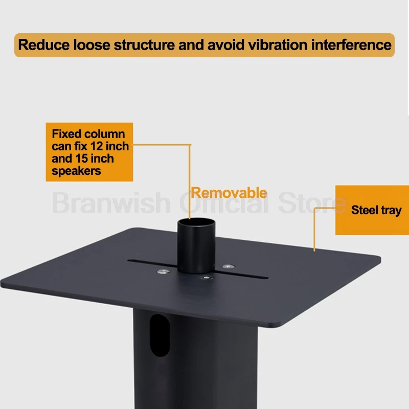 Soporte de altavoz para estantería de suelo, soporte de caja de sonido de madera para sala de estar, cine en casa, soporte de Audio de sonido envolvente, 60cm/80cm, 2 uds. - imagen 3