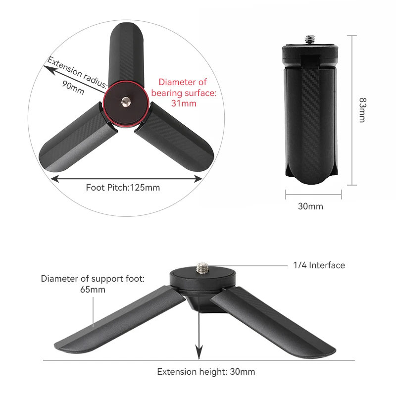 Phone Holder 1/4 Thread Screw For DJI OSMO Pocket 3 2 Tripod Expansion Mount Extension Adapter for DJI Osmo Pocket Accessories - imagen 3