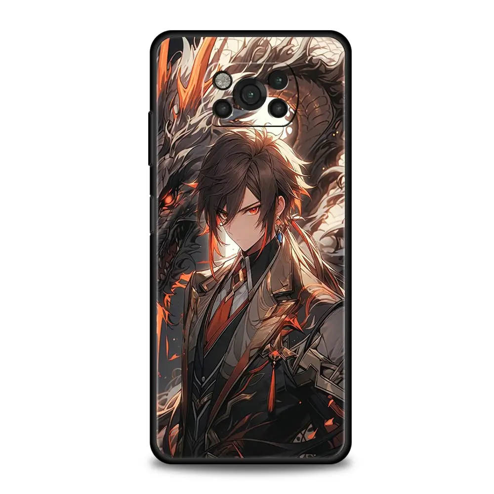 Funda de teléfono Genshin impact dragon Zhongli, para Xiaomi Poco X6, X5 Pro, X4, X3, NFC, F5 Pro, F4, F3, GT, M5, M4 Pro, 5G, M3 - imagen 5