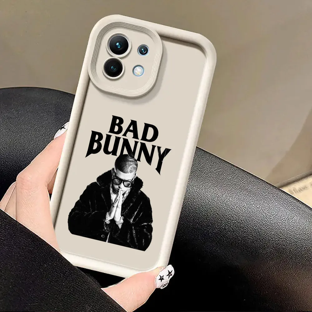 Funda de teléfono para Xiaomi 14T 14 13T Pro 12 13 11 Lite POCO F3 F5 X3 X5 X6 M5s M6 Pro funda suave a prueba de golpes Bad Bunny X100pre rapero - imagen 4