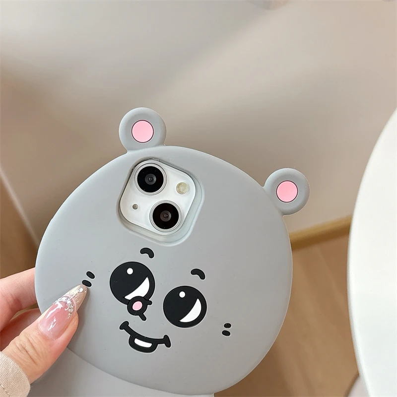 Funda de silicona con ratón de dibujos animados para IPhone 16, 15, 14, 13, Pro Max Plus, 16Pro, 15Pro, IPhone16, ProMax, Animal bonito, accesorios de cubierta Kawaii - imagen 5