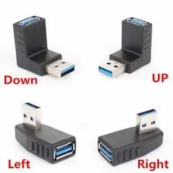 Adaptador Extensión USB 3.0 Macho a Hembra 90° Ángulo Izquierdo