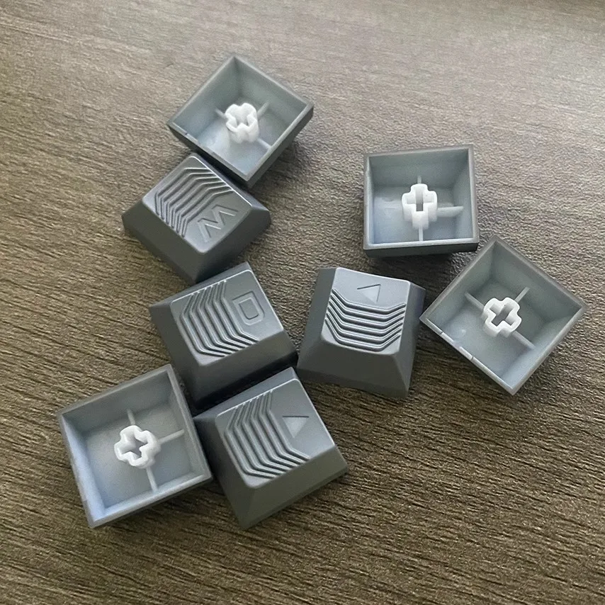 8 teclas/paquete, teclas antideslizantes transparentes, teclas retroiluminadas con perfil de cereza ABS, teclas WASD + flecha para teclado MX Switch - imagen 2