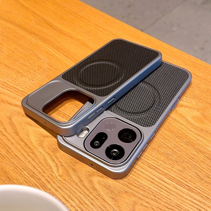 Para OPPO Find X9 Pro funda de lujo de cuero PU + PC funda protectora trasera magnética Magsafe para Find X9 X9Pro X 9 carcasa de teléfono - imagen 4