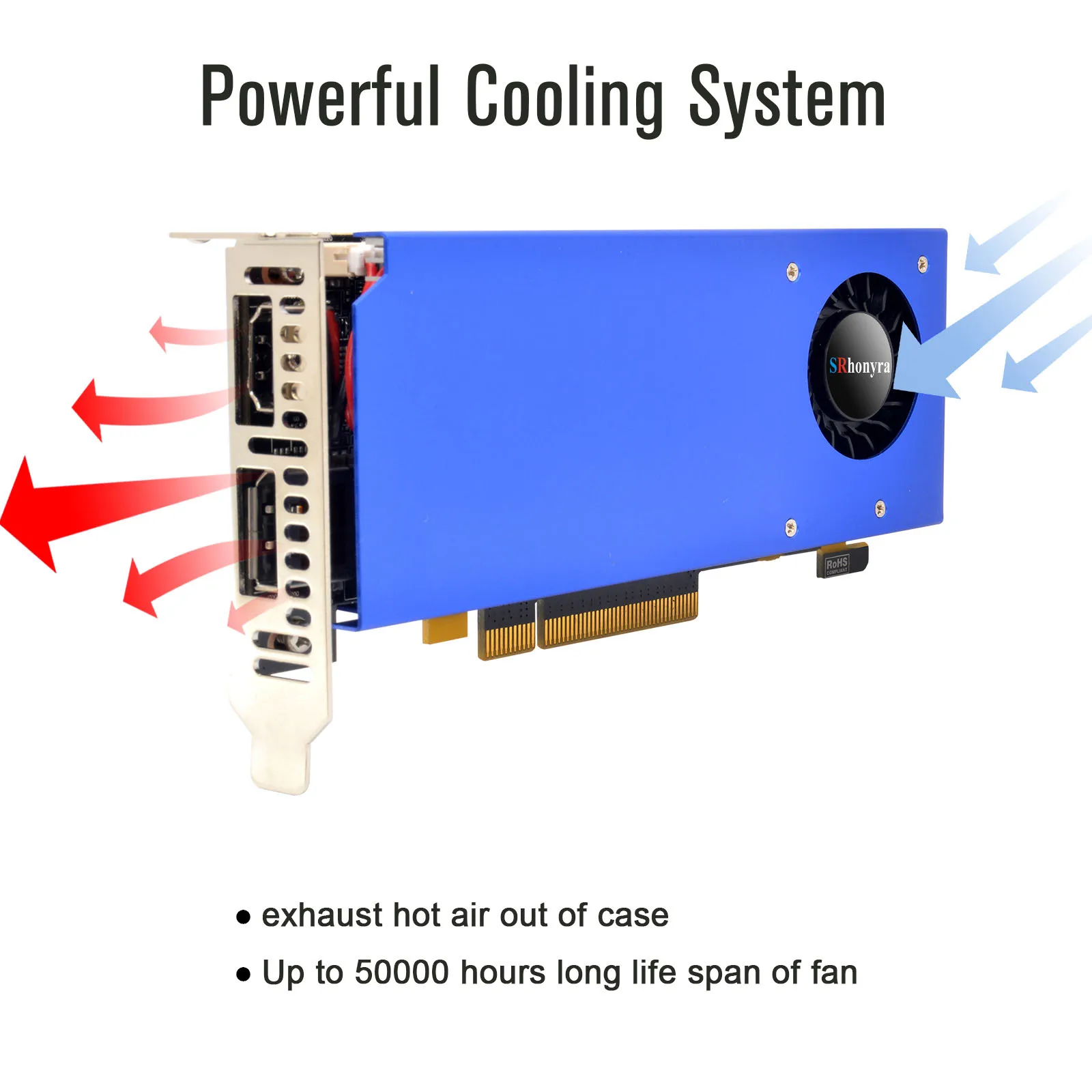 SRhonyra GTX 1050 4GB GDDR5 GPU de perfil bajo, salida HDMI + DP, para SFF PC/OPS/ordenador industrial, tarjeta gráfica para juegos y oficina - imagen 5