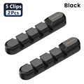 2Pcs 5-Clips Black