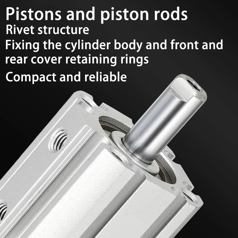 Cilindro fino compacto marca AFR serie JCQ 12 16 20 25 32 40 50 63 80 100 diámetro 10 20 30 40 50 tiempos JCQ12-10 JCQ16-20 JCQ20-25 - imagen 4