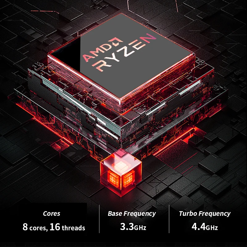 Genmachine Portátil AMD Ryzen ™ 9 4900H 15,6 pulgadas LPDDR4 RAM M.2 NVME SSD Computadora portátil para juegos de negocios Gráficos Radeon - imagen 4