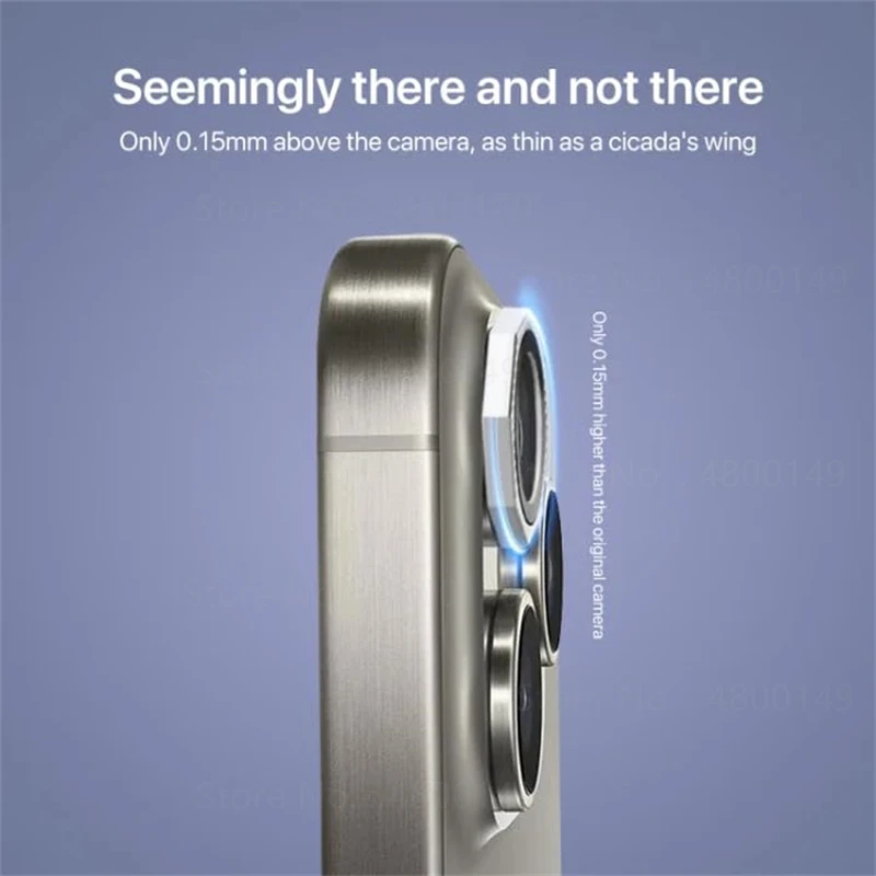 Protector de lente de cámara octogonal Armor 3D para IPhone 16 15 14 Pro Max Plus 13 Mini 16Pro I16 cubierta de lente de anillo de Metal de vidrio templado - imagen 2