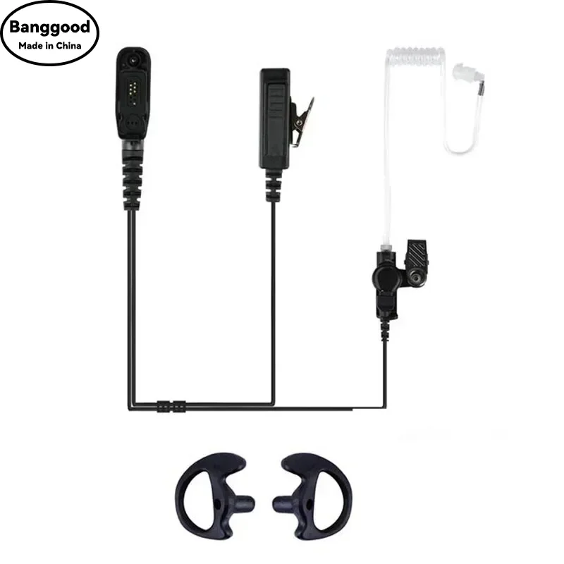 Auriculares con micrófono PTT de tubo de aire para Motorola MTP6550 MTP850S XIR P8268 P8200 APX4000 APX2000 APX6000 DP4800 DP3400 Radio