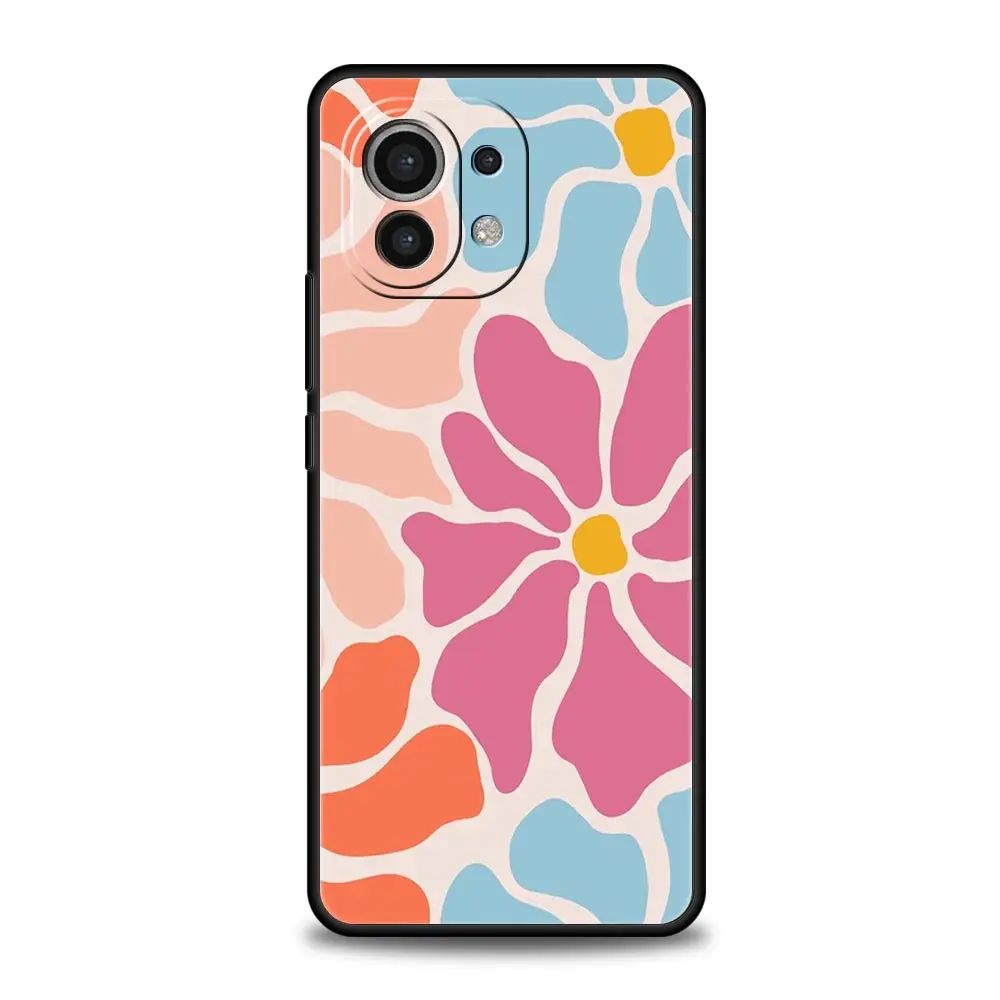 Funda de teléfono para Xiaomi Mi 15 14 14T 13T 12T Pro 12 13 11 Lite 5G 11T X6 X5 Pro cubierta suave de TPU mercado de flores abstractas - imagen 3