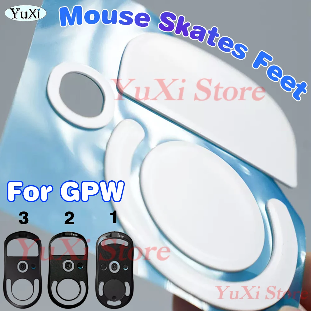 Pies de patines de ratón para G PRO X Superlight GPX G PRO GPW, cinta de agarre para ratón para Logitech, pegatina de bordes redondeados blancos inalámbricos