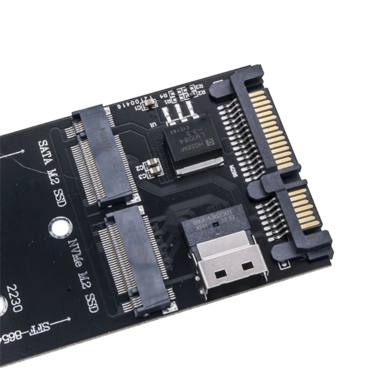 Adaptador de 22 pines SFF-8654 A. 2 NGFF m-key a Slimline NVME PCIe SSD, adaptador para placa base - imagen 4