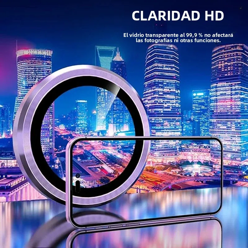 3 uds Protector de lente de cámara para iPhone 17 Pro Max Air cubierta de lente de cámara en iPhone 16 15 14 13 Pro Max película protectora de cámara trasera - imagen 5