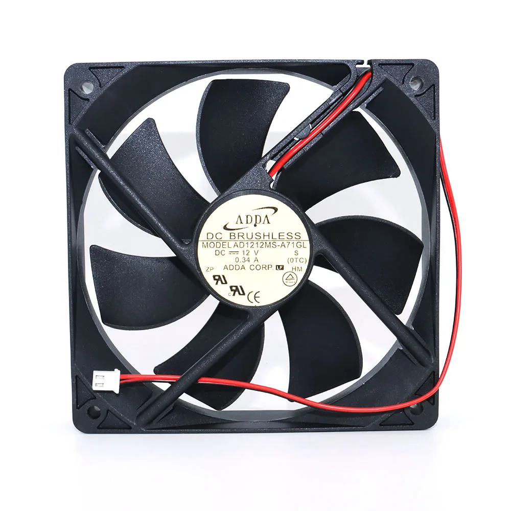 Ventilador de refrigeración de 120 mm 12 V PARA ADDA 1 AD1212MS-A71GL 12025 12 CM CC 0. Enfriador de chasis silencioso 34A - imagen 3