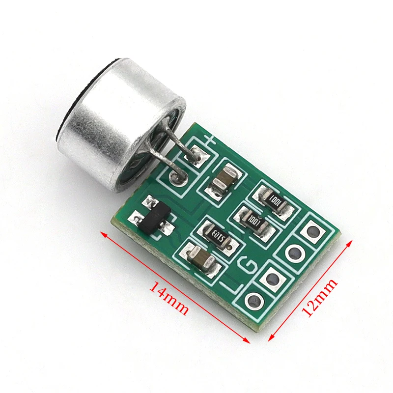 1/5/10 Uds Mini micrófono módulo amplificador de Audio placa de circuito de altavoz DC 2,5-9V 14x12mm accesorios de micrófono - imagen 2