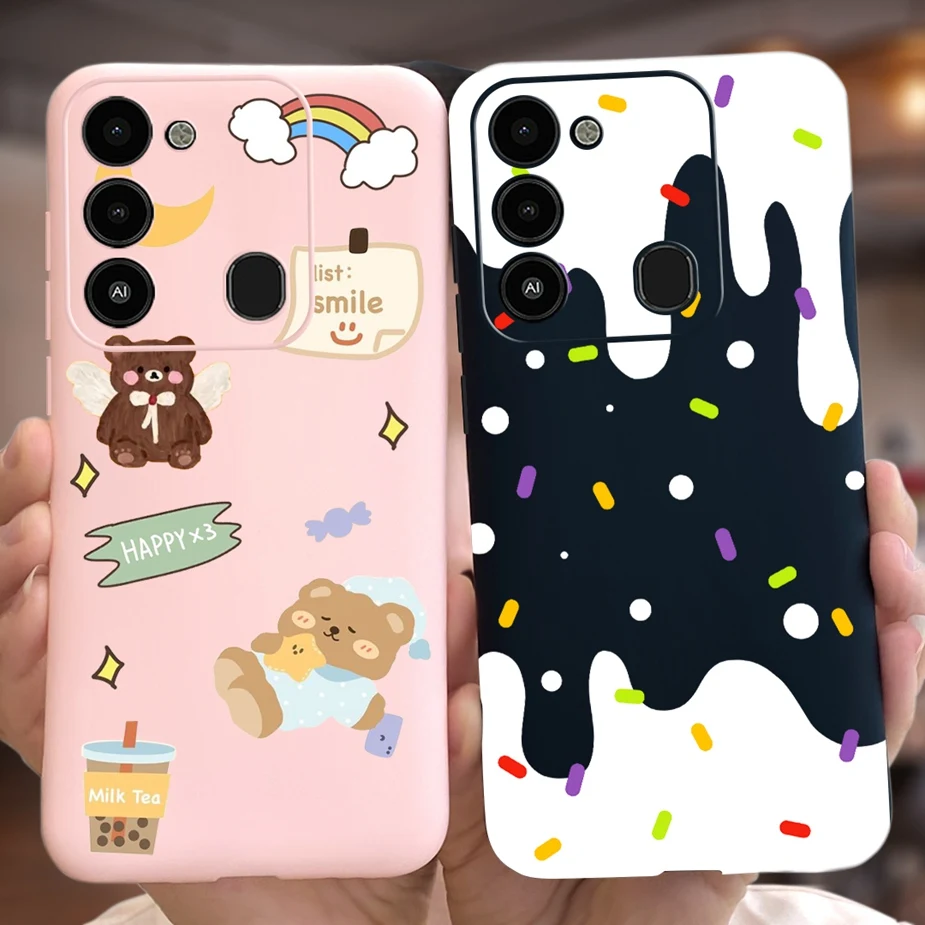 Funda trasera de dibujos animados para Tecno Spark 8C, KG5k, KG5j, KG5n, funda de teléfono para Tecno Spark Go 2022, Fundas blandas Spark8C - imagen 3