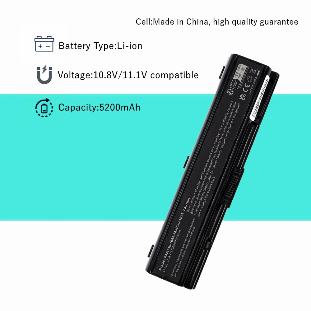 Batería del ordenador portátil para Toshiba Satellite L500 L550 M200 M206 M211 A205 A305 A355 A505D L203 L305 L450D L500D L550D M202 M207 M212 - imagen 2