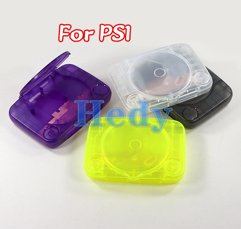 Reemplazo de 5 uds para PS1, carcasa transparente para consola de juegos PlayStation PSOne PSX con tornillos, juego completo - imagen 3