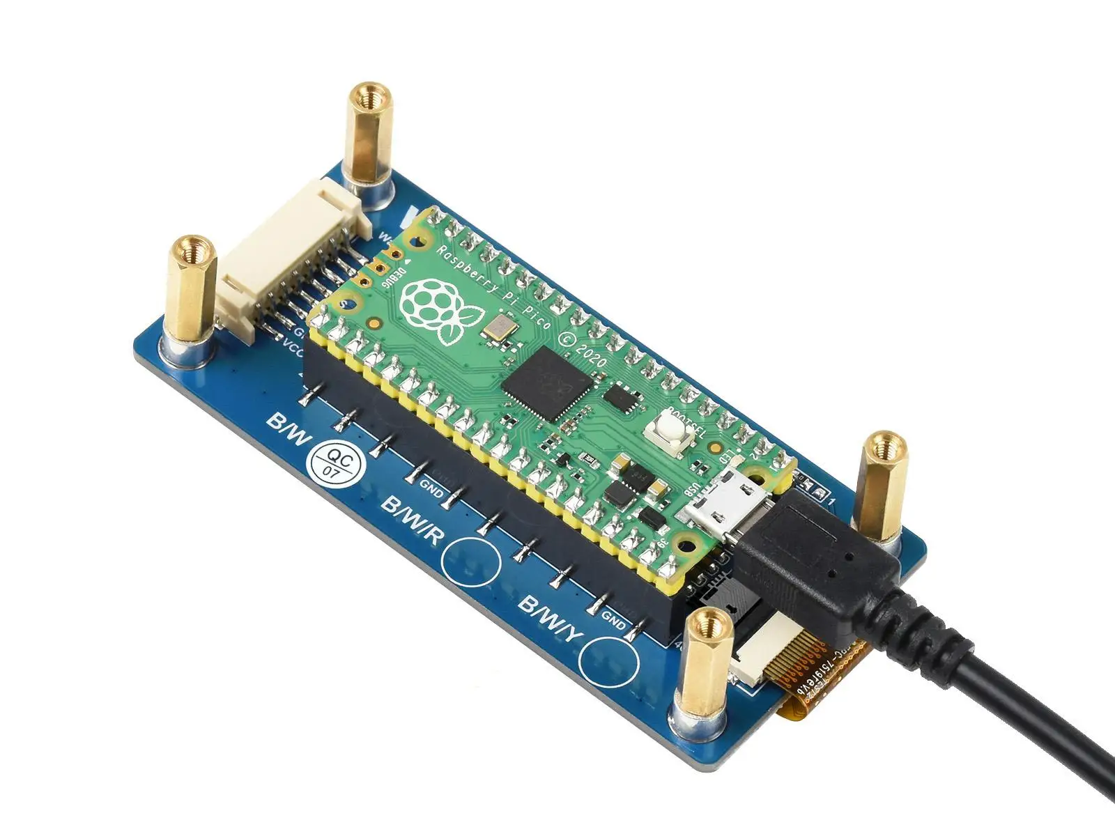 Módulo de pantalla de tinta electrónica Waveshare de 2,9 pulgadas para Raspberry Pi Pico, 296*128, zwart/Wit, Spi - imagen 2