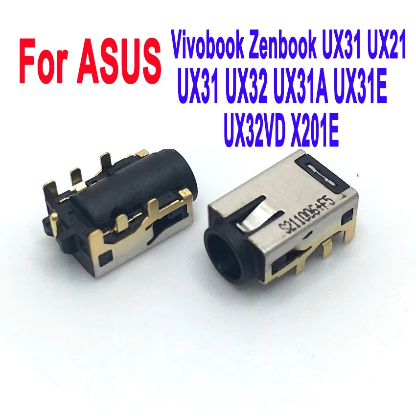 Conector de alimentación DC para ordenador portátil Asus, para Vivobook Zenbook, UX31, UX21, UX31, UX32, UX31a, UX31e, UX32vd, X201E, 2 unidades