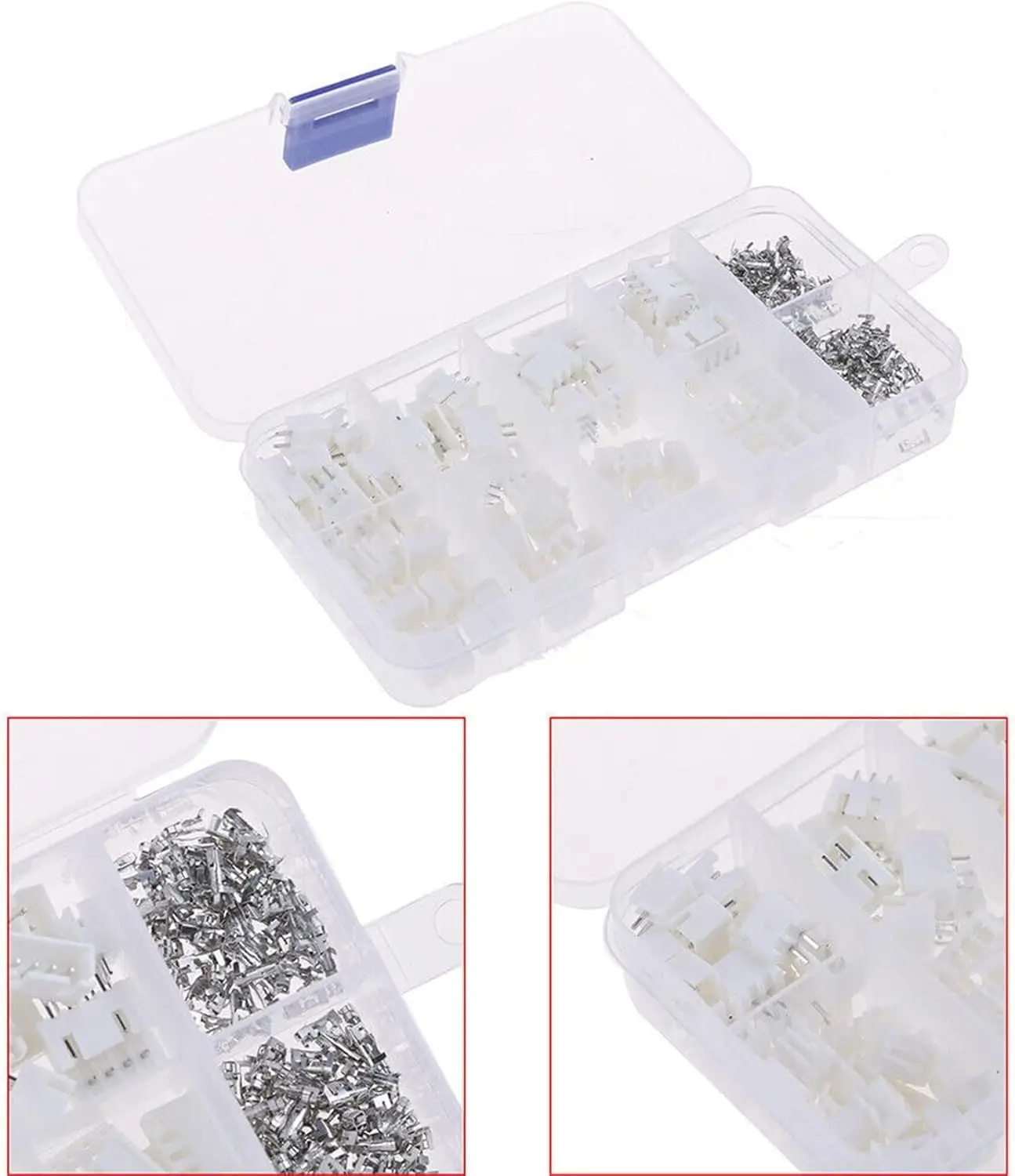 230 Uds XH 2,54mm 2-5pin Kit de terminales de paso carcasa cabezal de Pin conector JST adaptador de conectores de cable XH2.54 TJC3 - imagen 5