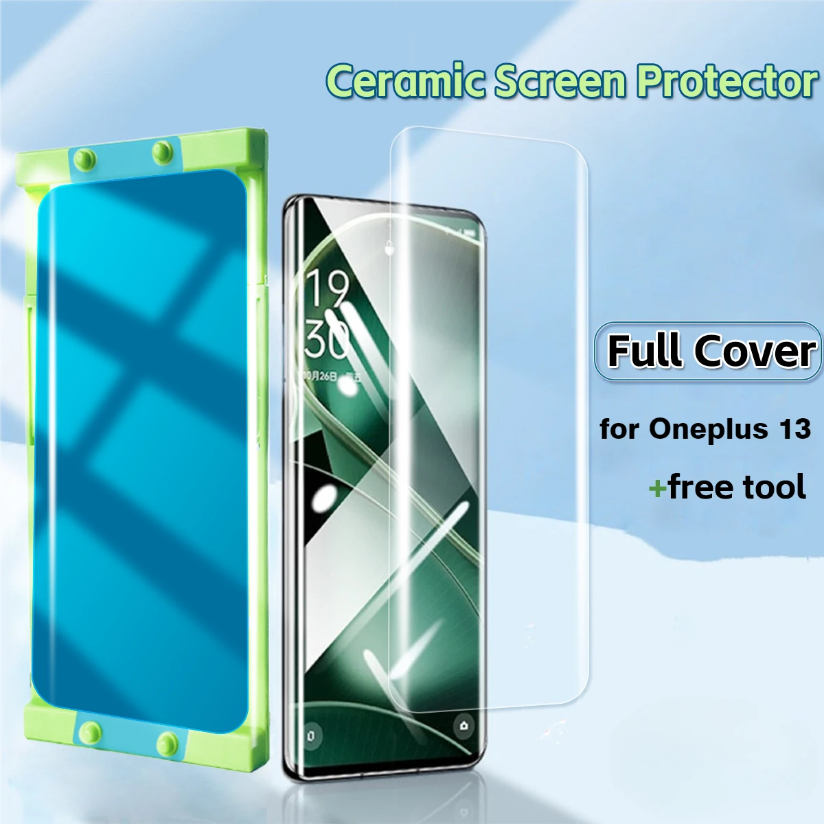 Protector de pantalla curvo de 2-3 piezas para Oneplus 13 1 + 13 película cerámica con kit de instalación - imagen 2
