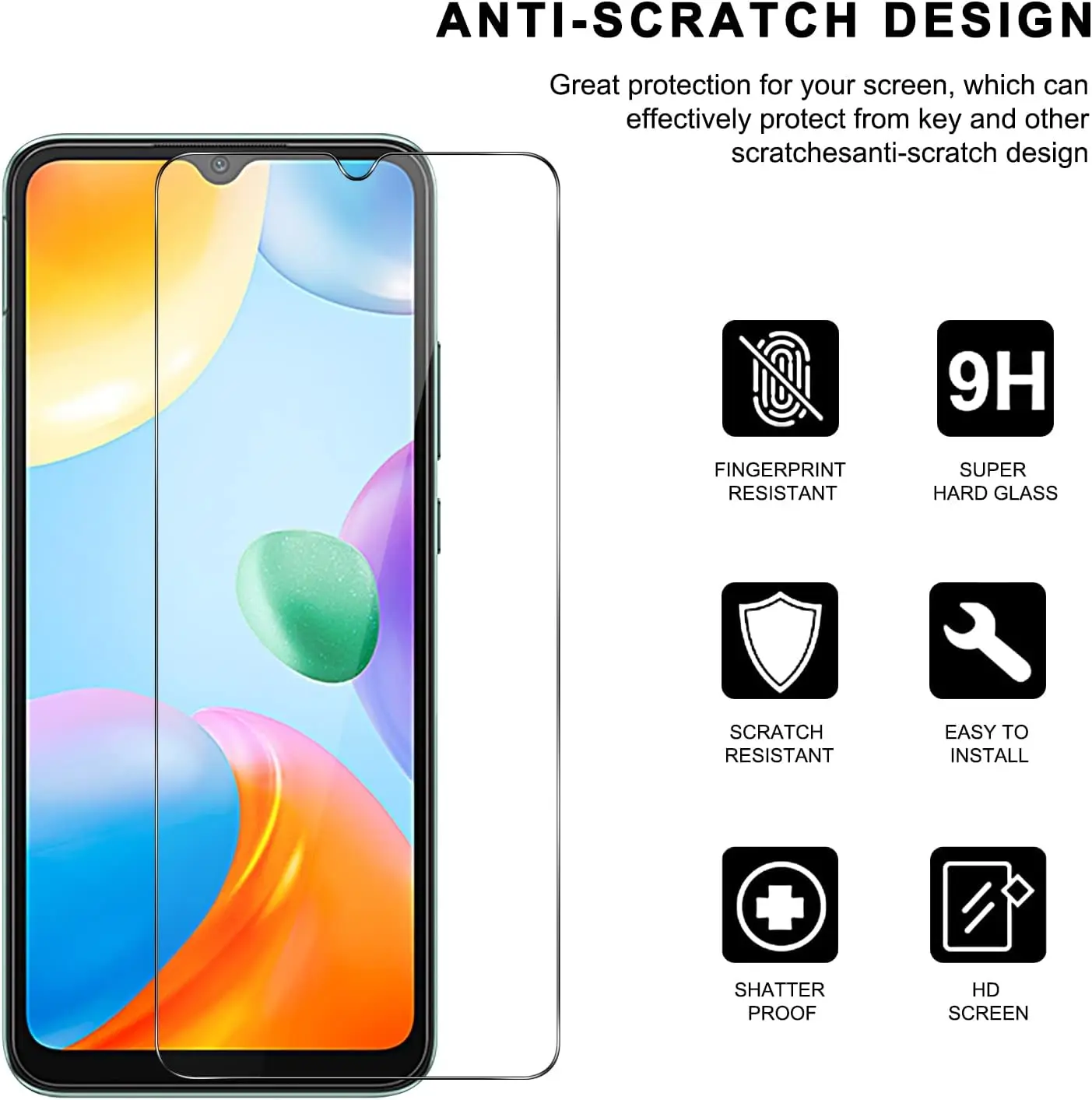Para Xiaomi Redmi 13C/12C/10C Película protectora de pantalla HD - imagen 3
