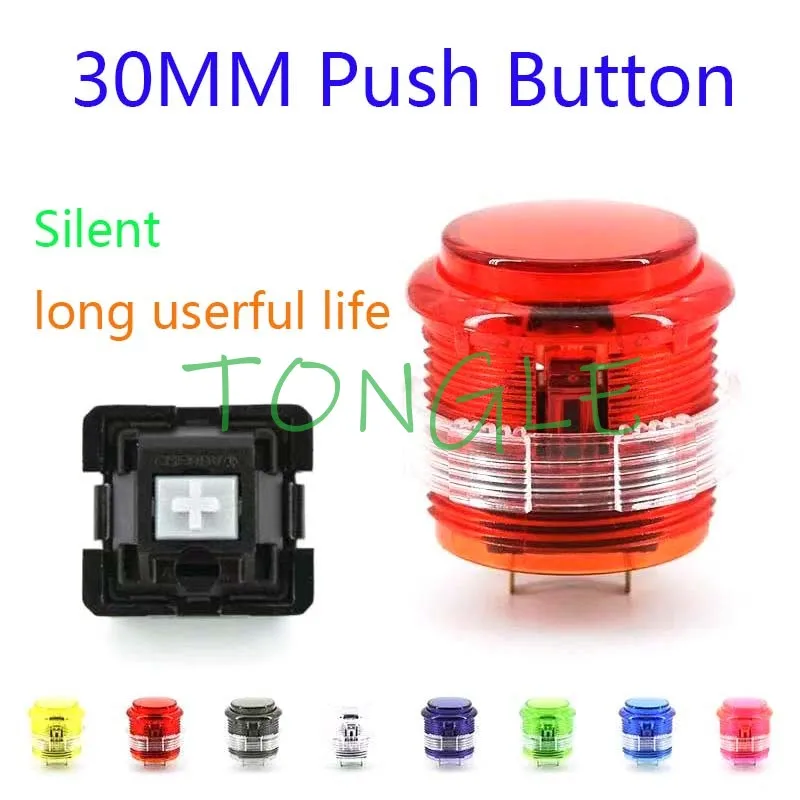 2 uds Original corona coreana 30mm silencioso 203C-S botón Arcade cereza interruptor DIY Joystick PC PS3 XBOX HITBOX lucha Tekken - imagen 2