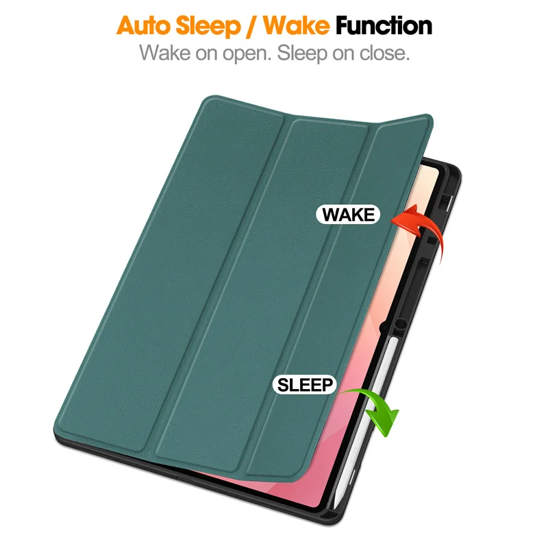 Para Samsung Tab S11 Ultra funda con portalápices funda inteligente magnética de cuero PU triple para Galaxy Tab S11 Ultra funda de 14,6 pulgadas - imagen 3