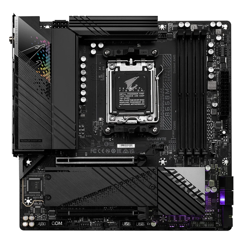 NUEVO GIGABYTE B650M AORUS PRO AX Motheboard AM5 AMD Ryzen 7000 series procesador 128GB DDR5 Wi-Fi 6E 20 Gb/s USB-C - imagen 2